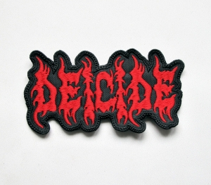 DEICIDE - Logo Shaped [red] -- Embroidered Patch 