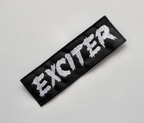 EXCITER [white]  -- Embroidered Patch.JPG