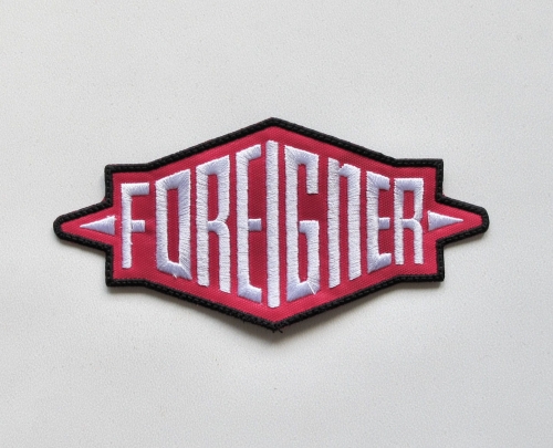 FOREIGNER [pink] -- Embroidered Patch.JPG