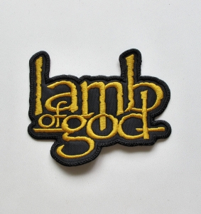 LAMB OF GOD - Logo Shaped [gold] --- Embroidered Patch 