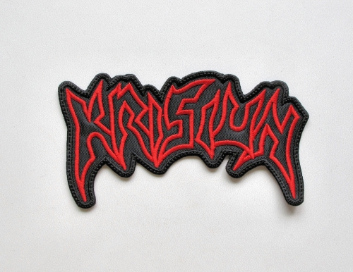 KRISIUN - Logo [red] -- Embroidered Patch.JPG