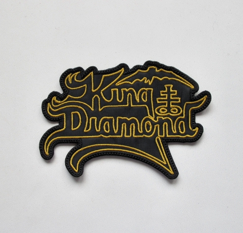 KING DIAMOND - Outline Logo [yellow] -- Embroidered Patch.JPG