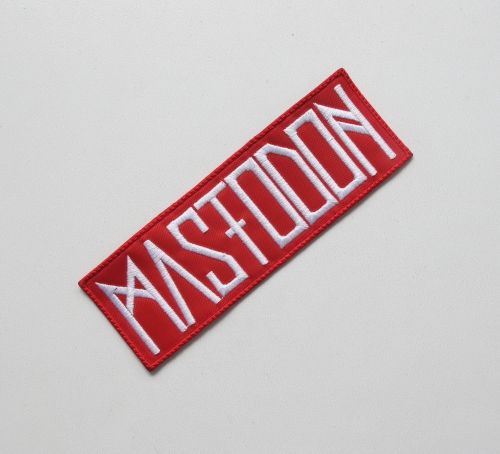 MASTODON - Logo [red] -- Embroidered Patch.JPG