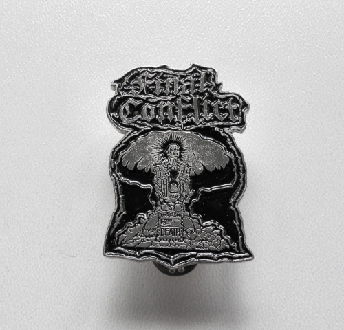 FINAL CONFLICT - No Peace On Earth - No Rest In Hell -- metal pin.JPG