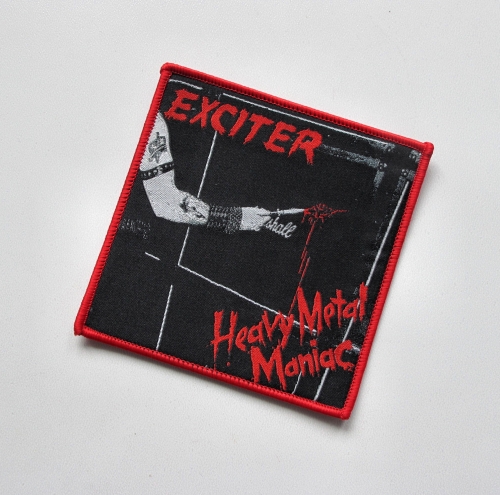 EXCITER - Heavy Metal Maniac -- woven patch.JPG