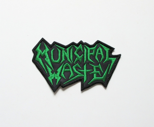 MUNICIPAL WASTE - Logo [green] --- Embroidered Patch.JPG