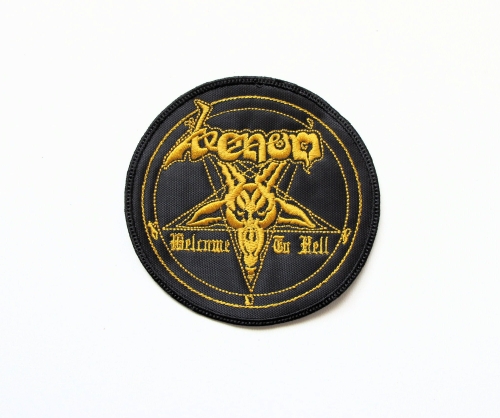 VENOM - Welcome to Hell Circle [yellow]  --- Embroidered Patch.JPG