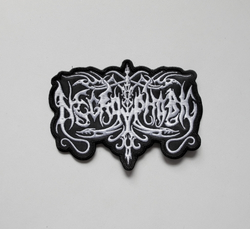 NECROPHOBIC - Logo [white]  --- Embroidered Patch.JPG