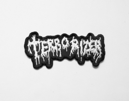 TERRORIZER - Logo  [white] --- Embroidered Patch.JPG