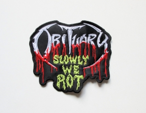OBITUARY -  Slowly We Rot  --- Embroidered Patch