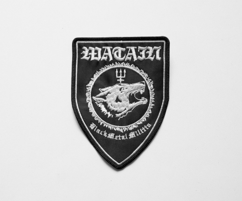 WATAIN - Black Metal Militia Shield --- Embroidered Patch.JPG