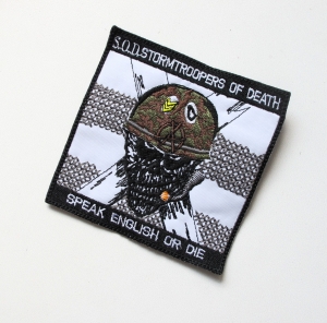 Naszywka Haftowana S.O.D. -  Speak English Or Die [square]