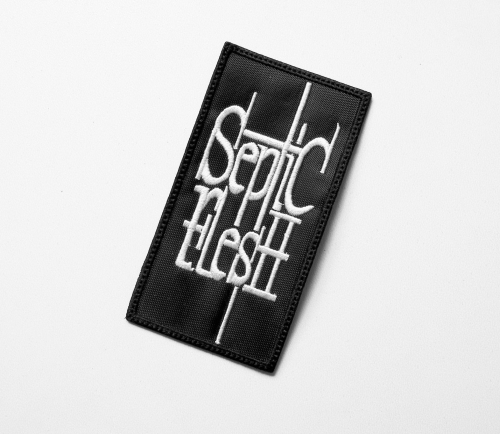 SEPTIC FLESH - Logo [white]  --- Embroidered Patch.JPG