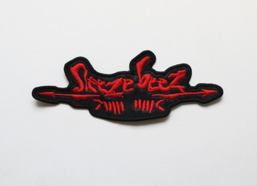 SLEEZE BEEZ - Logo Arrow  --- Embroidered Patch.JPG
