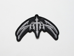 SATAN  - Logo [silver]  --- Embroidered Patch 