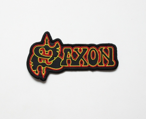 SAXON  - Logo  [redyellow]  --- Embroidered Patch.JPG
