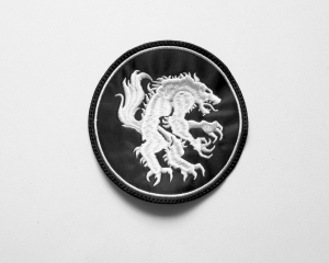 Naszywka Haftowana SATANIC WARMASTER  - Wolf Circle [white]