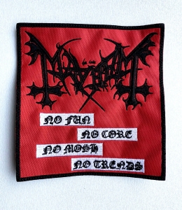 MAYHEM - No Fun...  --- Embroidered Patch 