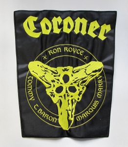 CORONER -- Embroidered Backpatch