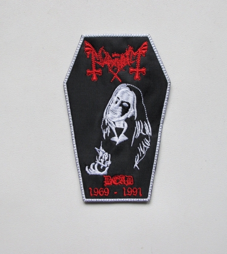 MAYHEM - Dead Coffin [white] --- Embroidered Patch.JPG