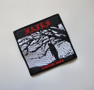 NAILS - Unsilent Death [red]  --- Embroidered Patch  