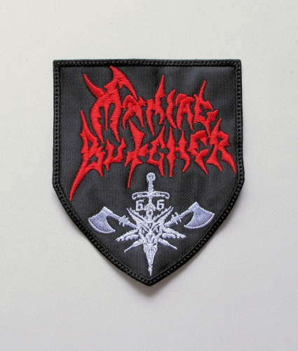 MANIAC BUTCHER - Shield  -- Embroidered Patch.JPG