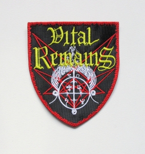 Naszywka Haftowana VITAL REMAINS - Shield Logo [yellow/red]