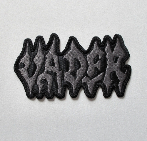 VADER - Logo Shaped [grey] --- Embroidered Patch.JPG