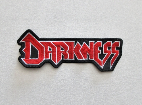 DARKNESS - Logo Shaped  --- Embroidered Patch.JPG