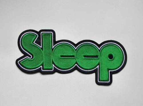 SLEEP - Green Logo -- Embroidered Backpatch.JPG