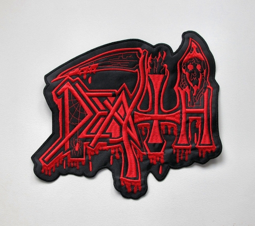 DEATH - Bloody Logo -- Embroidered Backpatch.JPG