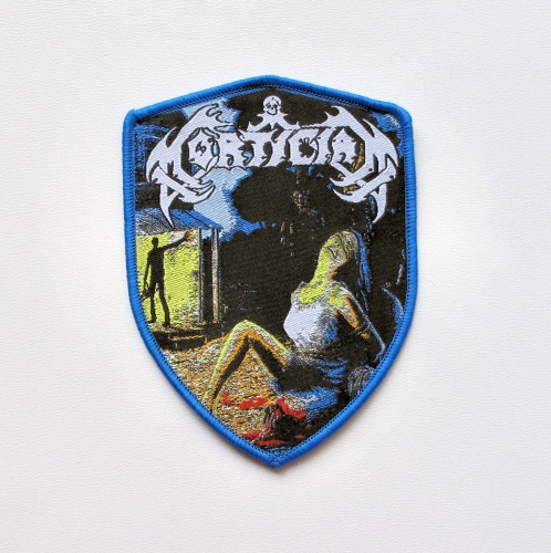 MORTICIAN - Chainsaw Dismemberment -- woven patch.JPG