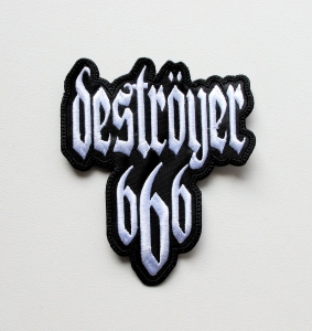 Naszywka Haftowana DESTROYER 666 [white] - Logo Shaped