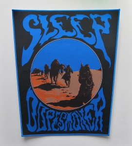 SLEEP - Dopesmoker [blue outline] -- Woven Backpatch