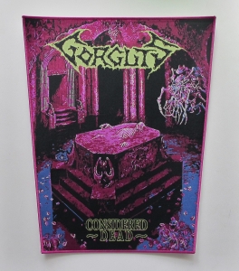 GORGUTS - Considered Dead [violet outline] -- Woven Backpatch