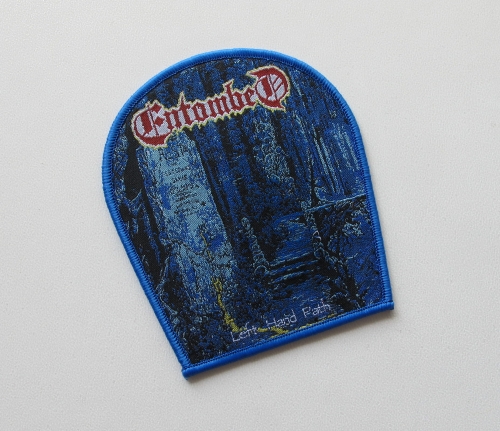 ENTOMBED - Left Hand Path [blue outline] -- Woven Patch.JPG