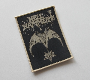 HELLHAMMER - Satanic Rites [cream outline] -- Woven Patch