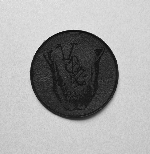 VORTEX OF END - Skull Circle [grey] -- Leather Patch.jpg