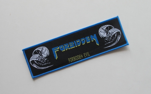 FORBIDDEN [strip] - Forbidden Evil [blue outline] -- Woven Patch.jpg