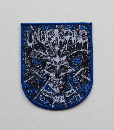 UNDERGANG - Indhentet Af Dø​den [blue outline] -- Woven Patch.jpg