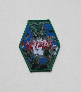 AUTOPSY - Severed Survival [green outline] -- Woven Patch