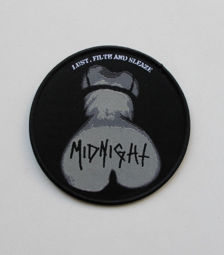 MIDNIGHT - Lust Filth And Sleaze [black outline] -- Woven Patch.jpg