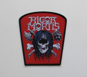 RIGOR MORTIS - Logo [black outline] -- Woven Patch