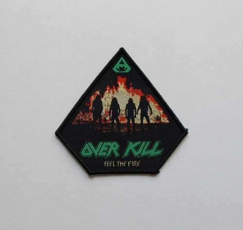 OVERKILL - Feel The Fire [black outline] -- Woven Patch.jpg