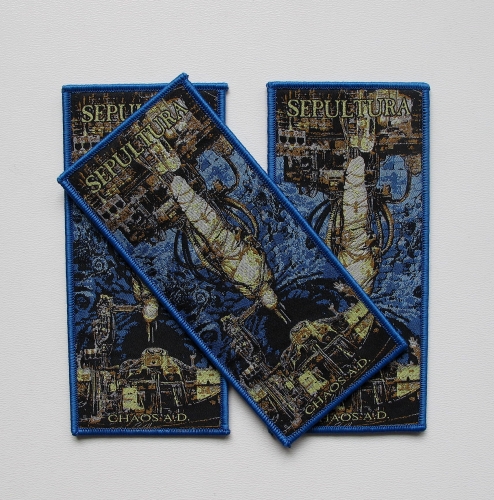 SEPULTURA - Chaos A.D. [blue outline] -- Woven Patch.jpg