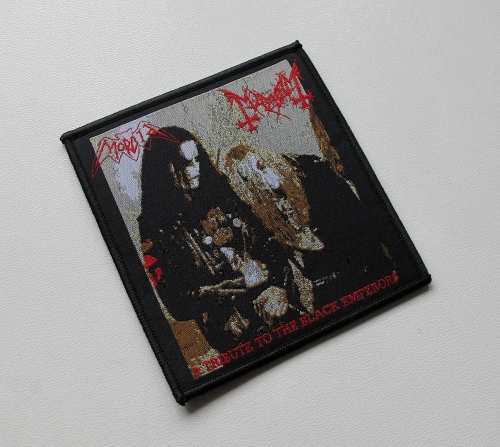 MORBID &amp; MAYHEM - A Tribute To The Black Emperors [black outline] -- Woven Patch.jpg