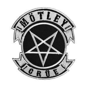 MOTLEY CRUE - Pentagram [iron on] -- Embroidered Patch