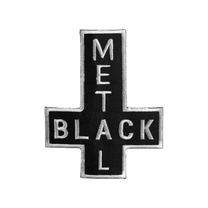 Naszywka termiczna BLACK METAL - White Cross