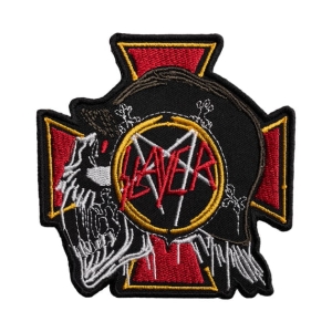 SLAYER - Cross [iron on] -- Embroidered Patch