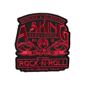 ASKING ALEXANDRIA - Rock'N'Roll Red [iron on] -- Embroidered Patch